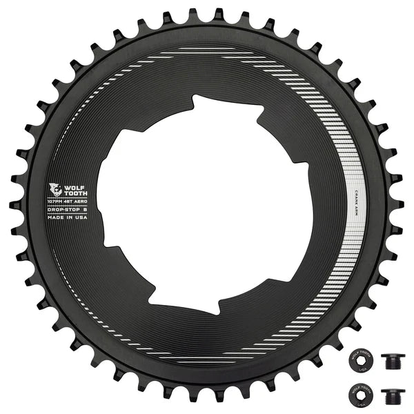 Mono-Kettenblatt 12/13-Gang WOLF TOOTH AERO Sram 107mm Leistungsmesser