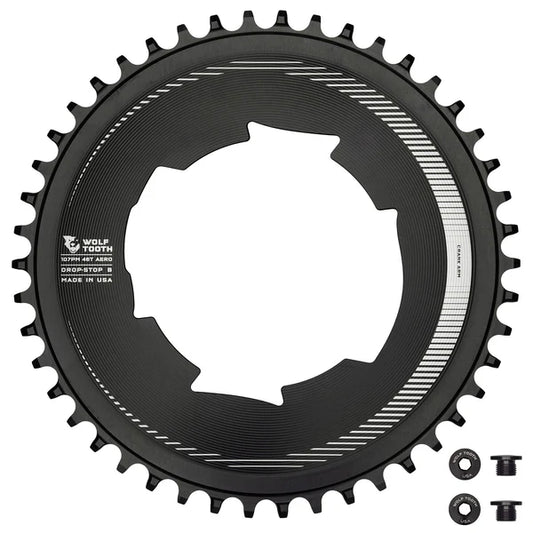 Mono-Kettenblatt 12/13-Gang WOLF TOOTH AERO Sram 107mm Leistungsmesser
