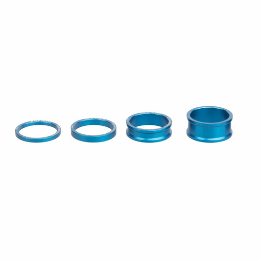 WOLF TOOTH Aluminium Steuersatz-Distanzring-Kit 4-teilig 1"1/8 Blau