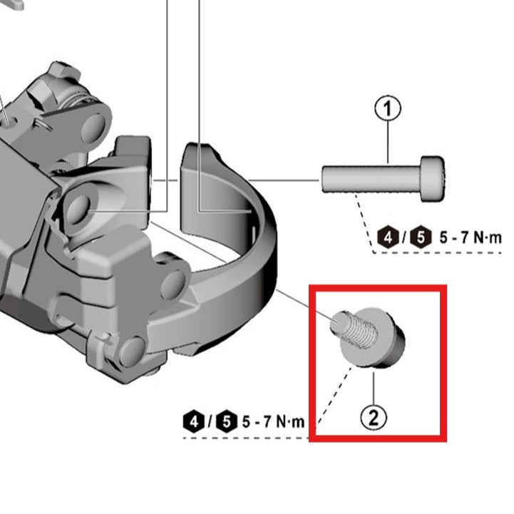 Kabelklemmbefestigungsschraube SHIMANO FD-U8010/U6010 (M5x9.2)