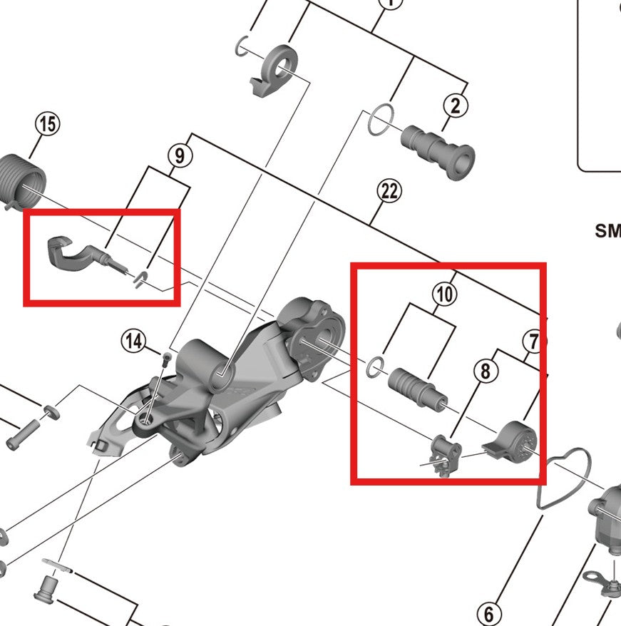 Stabilisator-Kit Schaltwerk-Käfig SHIMANO RD-M9120-SGS