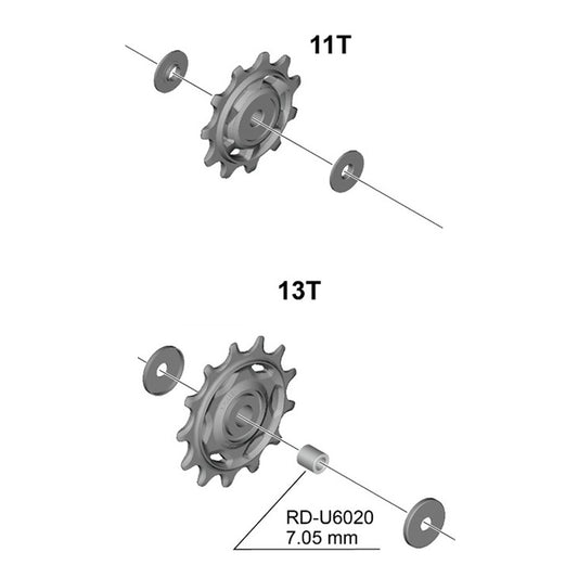 Schaltwerk-Röllchen hinten 10/11-fach SHIMANO RD-6020