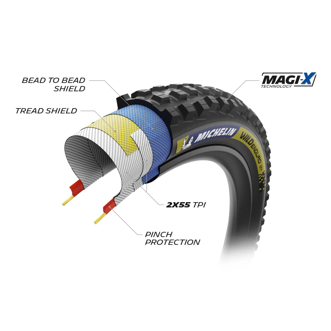 Reifen MICHELIN WILD ENDURO MS Racing Line 27.5x2.40 Tubeless Ready Souple