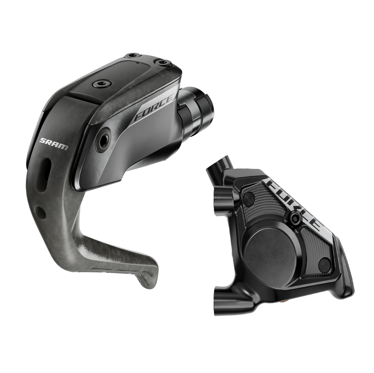 Linker Bremshebel und vorderer Bremssattel SRAM FORCE Aero HRD