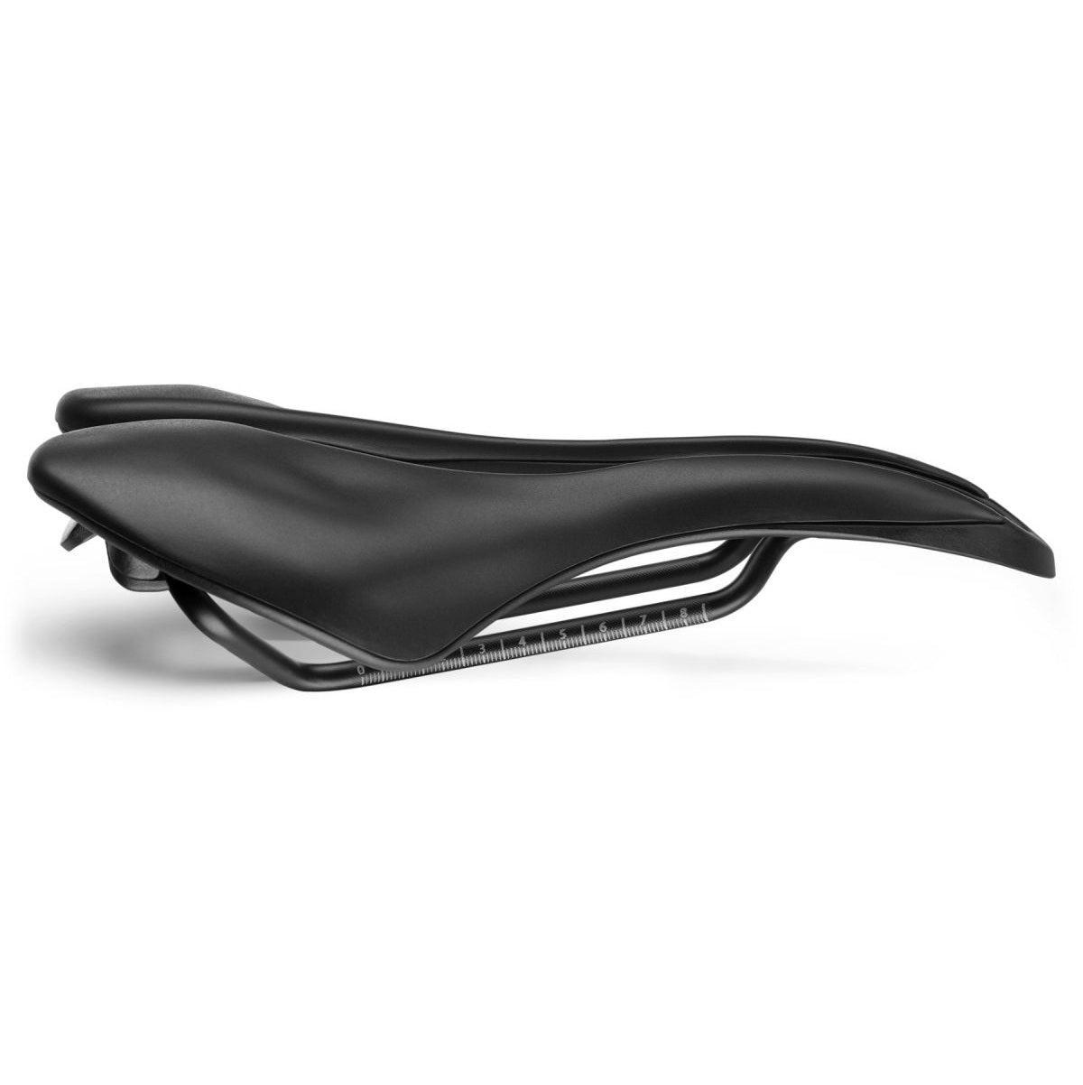 Sattel SMP EVO30C Breite 150mm Inox-Schienen Schwarz