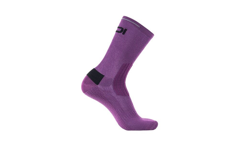 Sidi Visibilis violette Fahrradsocken, andere Profilansicht