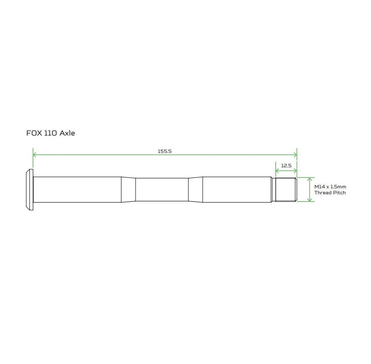 HOPE Vorderradachse für FOX 36/38 Gabel Silber