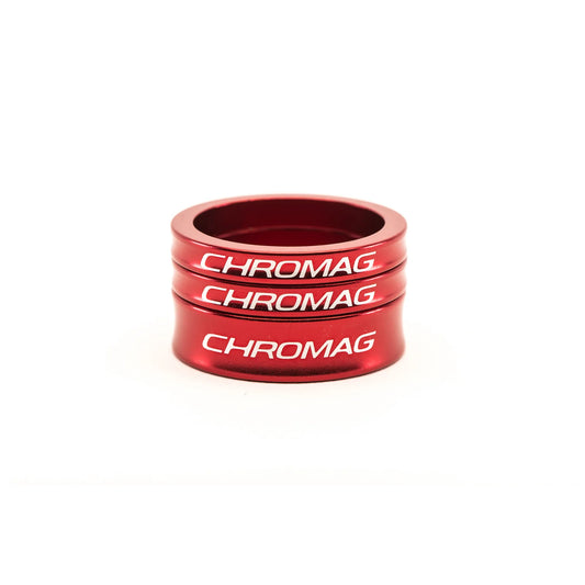 Lenkkopf-Distanzscheiben-Kit CHROMAG 1"1/8 Rot