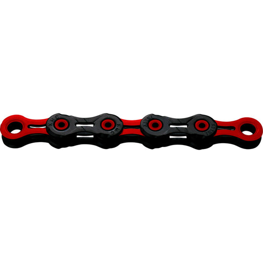 11-Gang-Kette KMC DLC11 Waxed Schwarz/Rot Gewachst