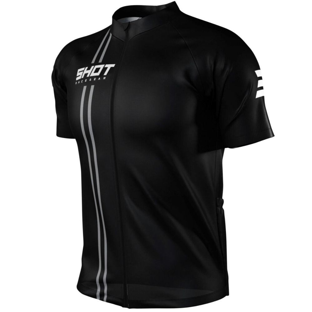 Kurzarmtrikot SHOT Unlimited Zip Schwarz