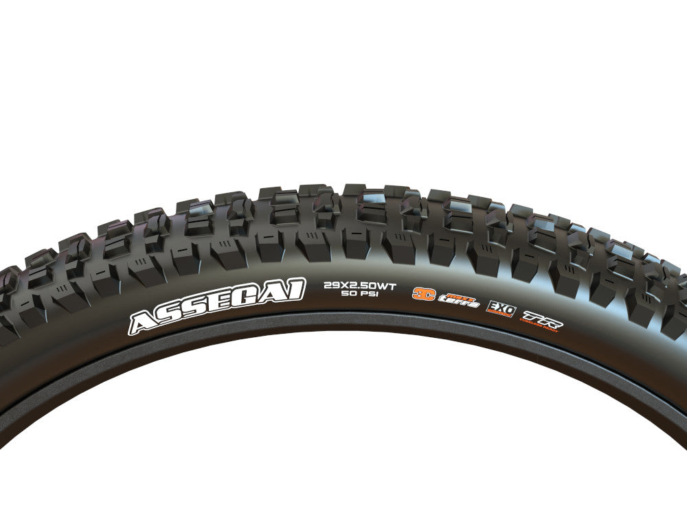 Reifen MAXXIS ASSEGAI 29x2.50 WT DH E50 3C MaxxGrip Tubeless Ready Faltbar Schwarz