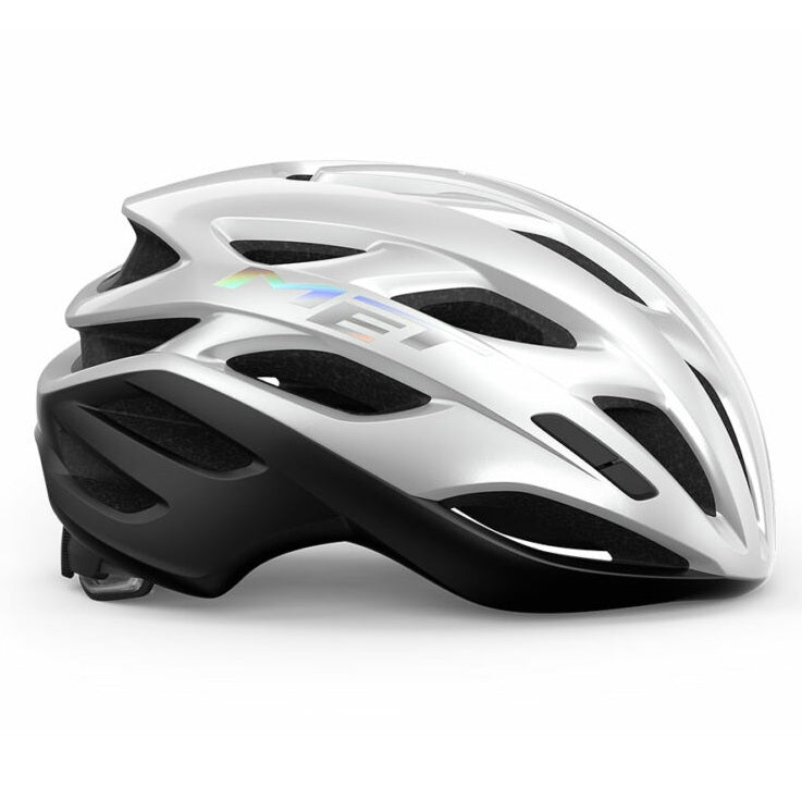 MET ESTRO MIPS Rennradhelm Holografisch Weiß Matt/Glänzend