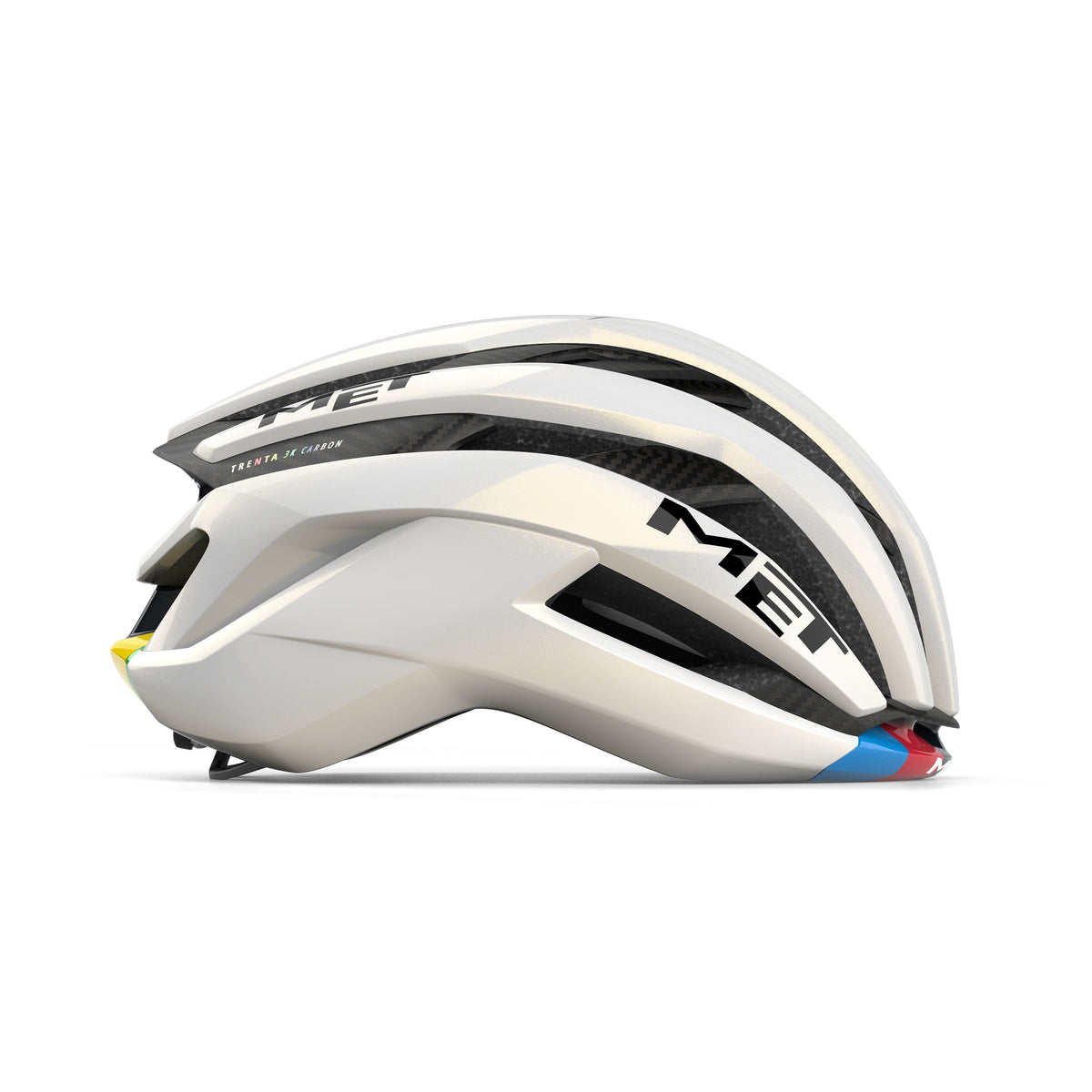Rennhelm MET TRENTA 3K CARBON - Limitierte Auflage Tadej Pogacar World Champion Rainbow