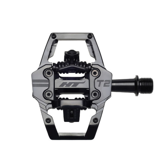 Pedale HT COMPONENTS EDNURO T2 Schwarz Stealth