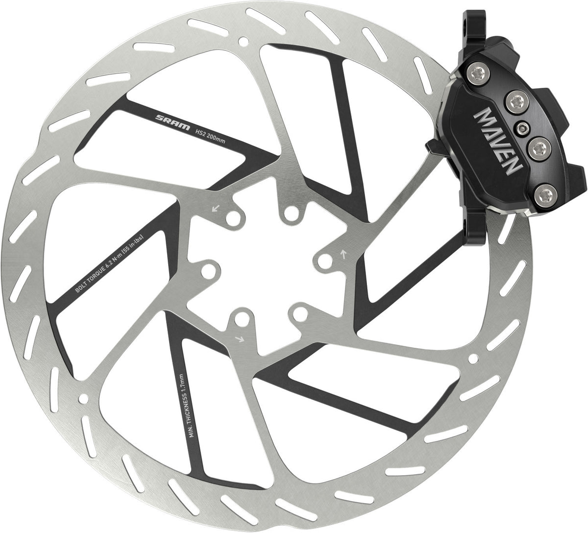 Hinterradbremse SRAM MAVEN SILVER A1 Schwarz