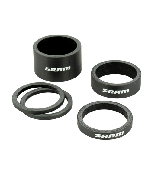 SRAM Carbon Steuersatz-Distanzringe Schwarz/Weiß