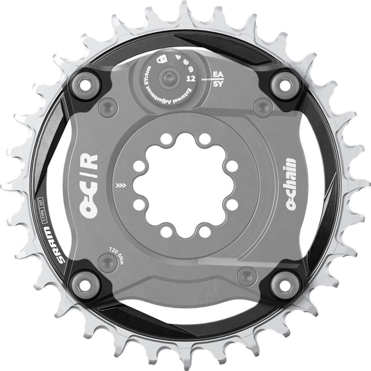 SRAM XX T-TYPE 12-fach-Kettenblatt 104 BCD für O-CHAIN