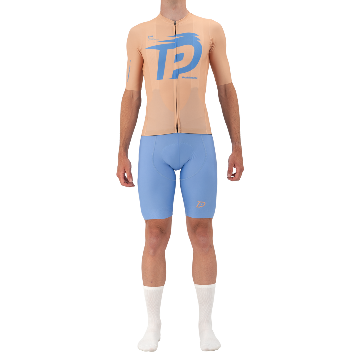 Trikot PROBIKESHOP By CHEF DE FILE Kurzarm Beige