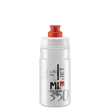 Trinkflasche ELITE JET Transparent Rotes Logo